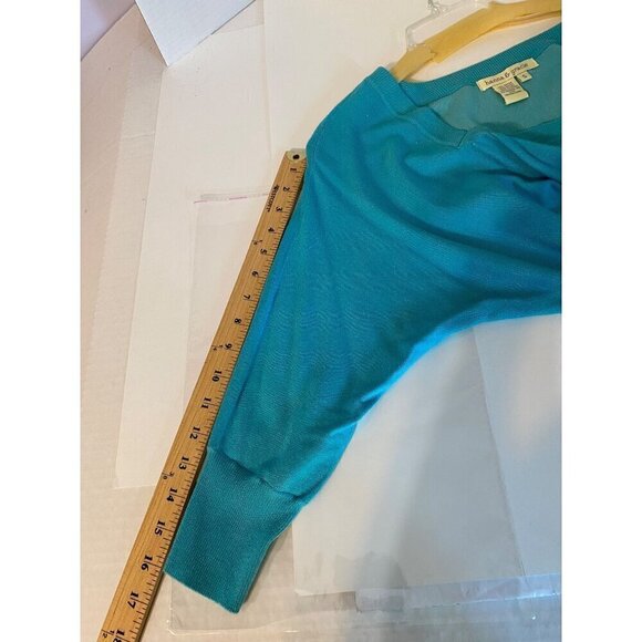 Hanna & Gracie Turquoise Sweater with Dolman Sleeves Women’s Small NWT - Picture 7 of 7